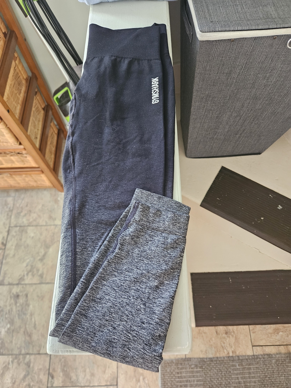 Gymshark Black & Gray Leggings – High-Waist Performance Leggings